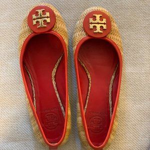 Size 7 Tory Burch Straw Loafers